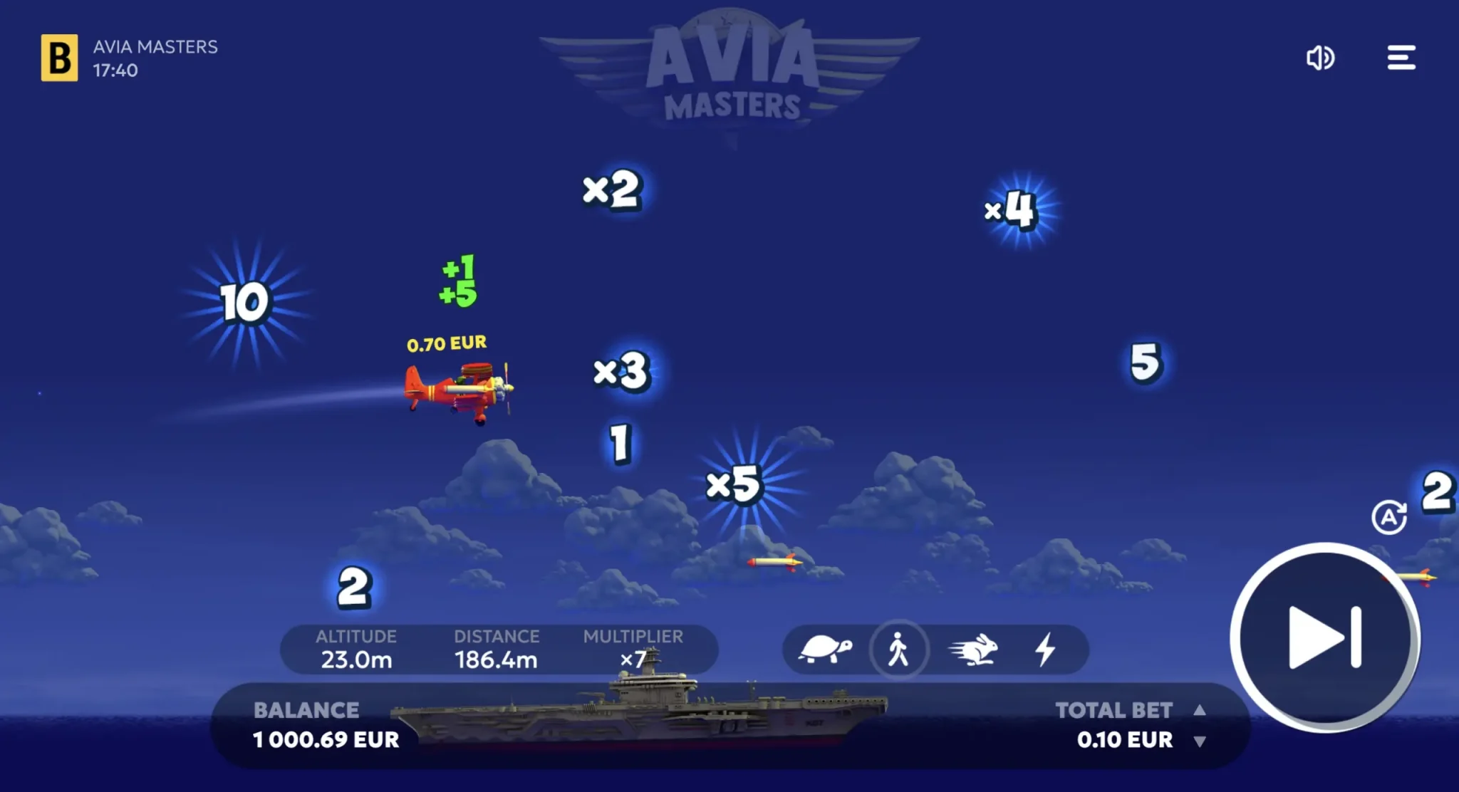 Interface du site Avia Masters présentant son thème aéronautique